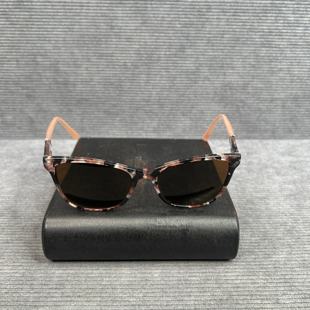 Kay Unger K252 Tortoise Square Y2k Sunglasses Peach Temples 55-17-140 Women